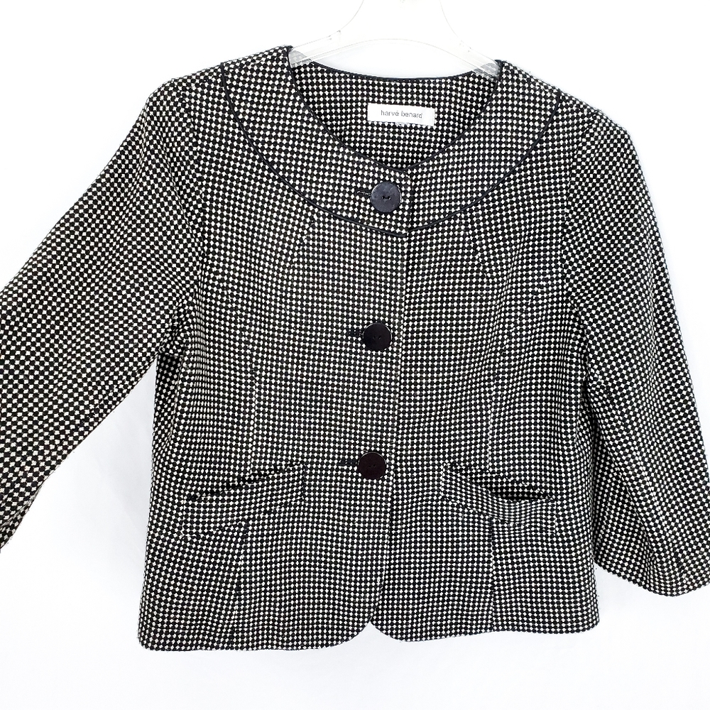 Harve Benard Blazer Black and White Size Large